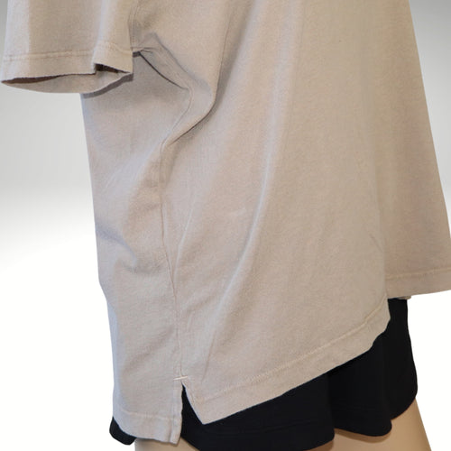 Crew neck short sleeve short sleeve, Side hem slit with reinforced bartack