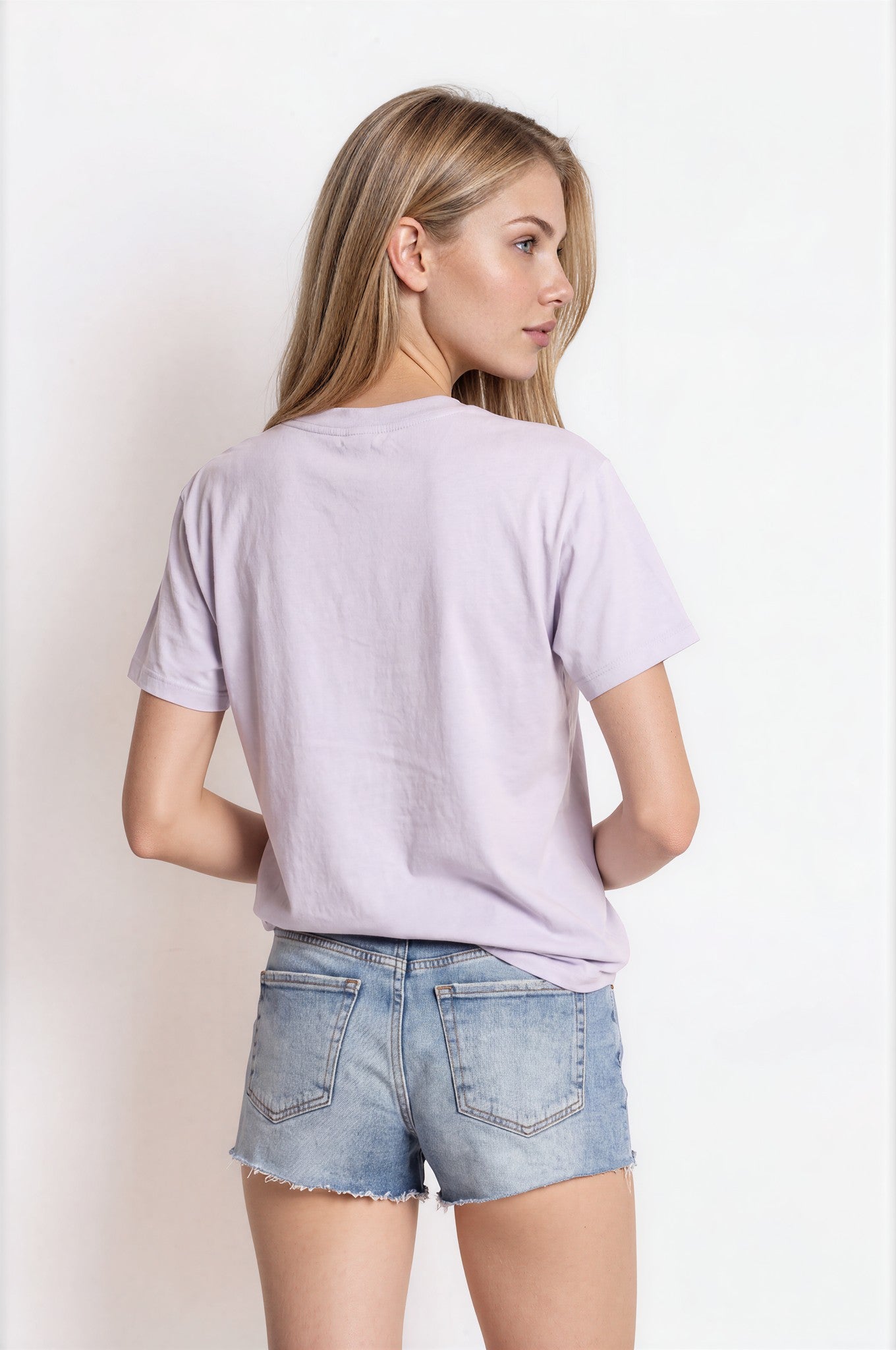 Crew neck short sleeve short sleeve, Side hem slit with reinforced bartack