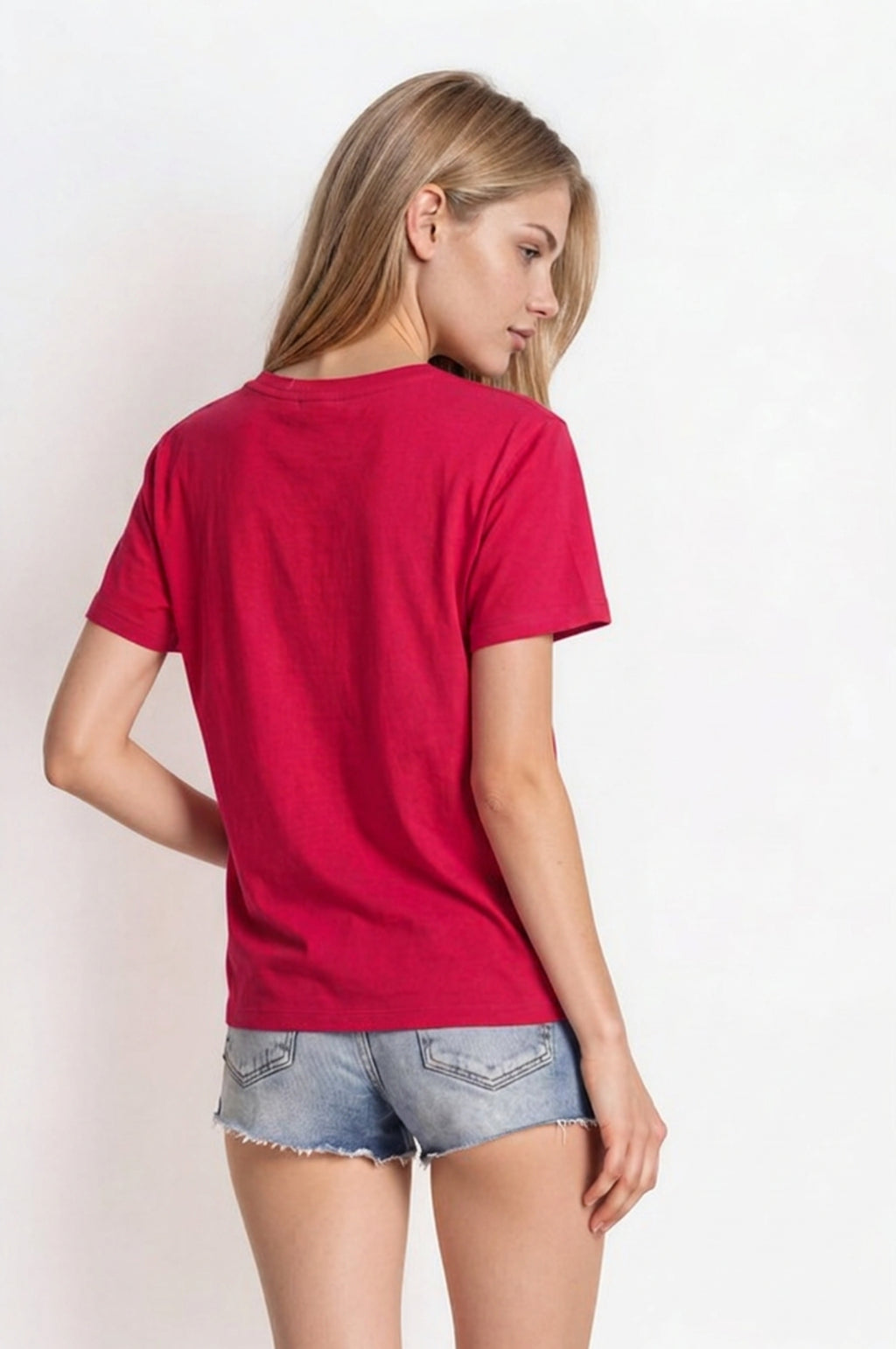 Crew neck short sleeve short sleeve, Side hem slit with reinforced bartack