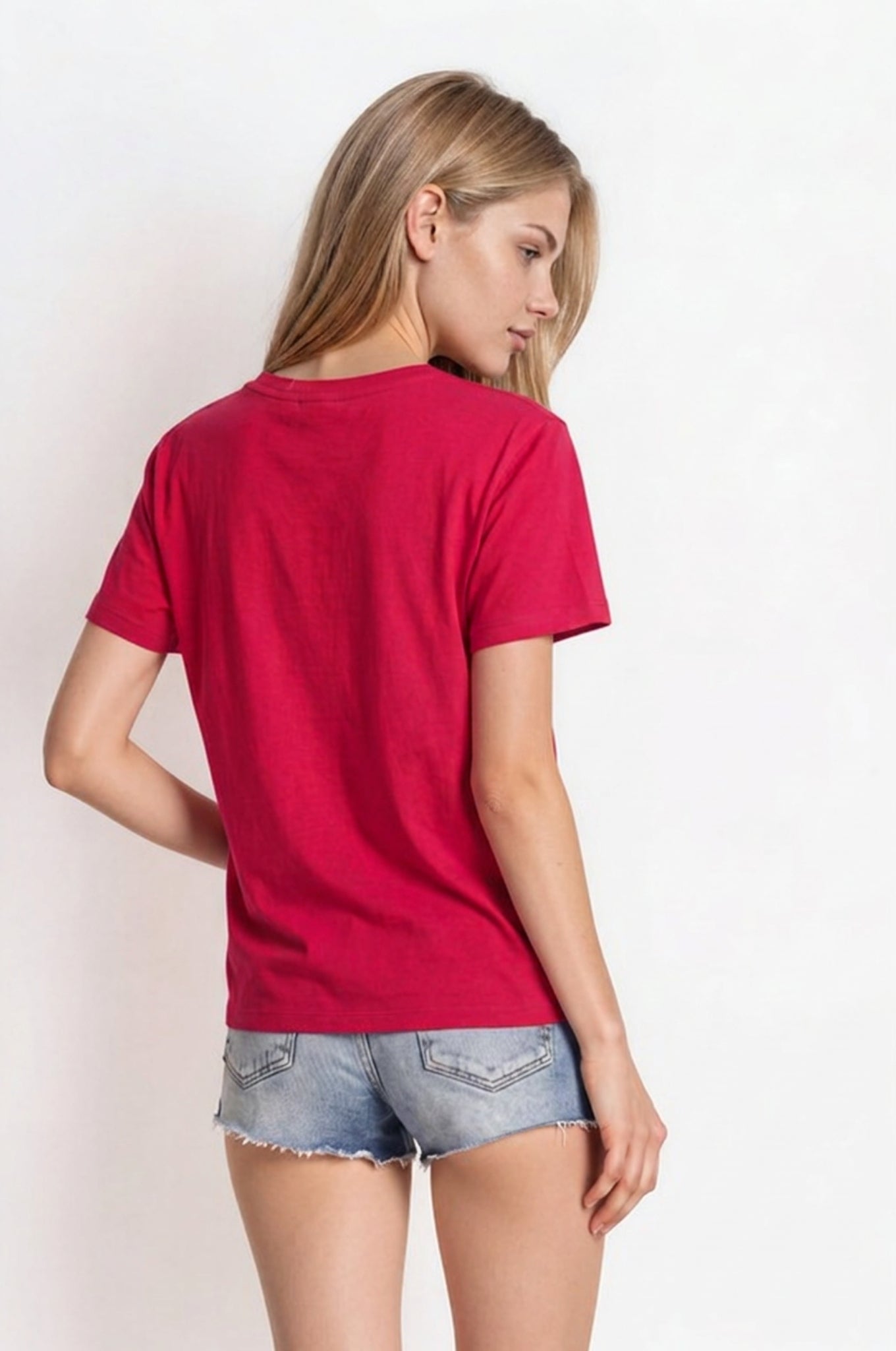 Crew neck short sleeve short sleeve, Side hem slit with reinforced bartack